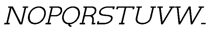 Newborn Times Thin Slanted Expanded Font UPPERCASE