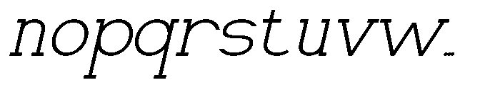 Newborn Times Thin Slanted Expanded Font LOWERCASE