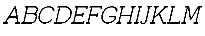Newborn Times Thin Slanted Font UPPERCASE