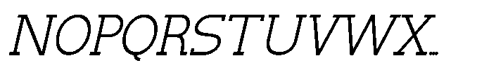 Newborn Times Thin Slanted Font UPPERCASE