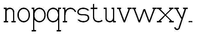 Newborn Times Thin Font LOWERCASE