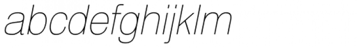 Newhouse DT ExtraLight Oblique Font LOWERCASE