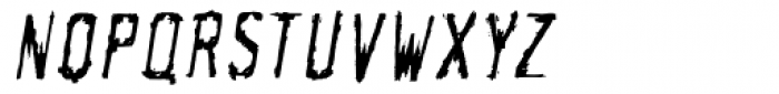 Newman Rough Oblique Font UPPERCASE