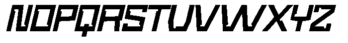 Newro Space Oblique Font UPPERCASE