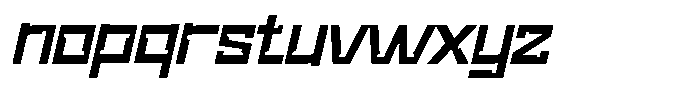 Newro Space Oblique Font LOWERCASE
