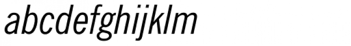 News Gothic Condensed Italic Font LOWERCASE