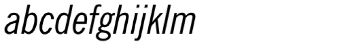 News Gothic Italic Condensed Font LOWERCASE
