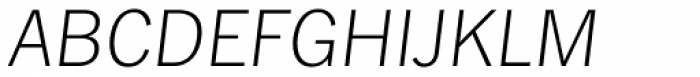 News Gothic No. 2 Com Thin Italic Font UPPERCASE