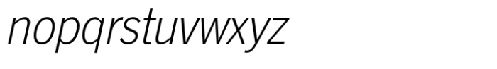 News Gothic Std Light Oblique Font LOWERCASE