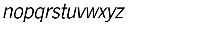 News Gothic Std Regular Oblique Font LOWERCASE