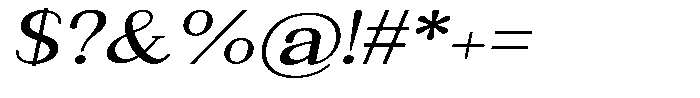 News Heritages Extra Bold Slanted Expanded Font OTHER CHARS