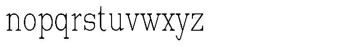 News Heritages Extra Light Condensed Font LOWERCASE