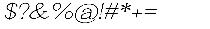News Heritages Extra Light Slanted Expanded Font OTHER CHARS