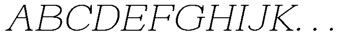 News Heritages Extra Light Slanted Expanded Font UPPERCASE