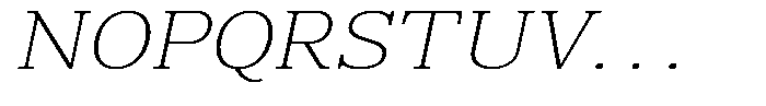 News Heritages Extra Light Slanted Expanded Font UPPERCASE