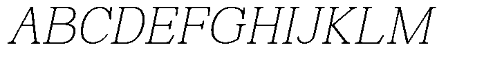 News Heritages Extra Light Slanted Font UPPERCASE