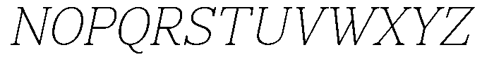 News Heritages Extra Light Slanted Font UPPERCASE