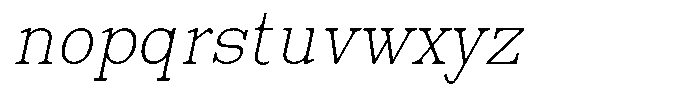 News Heritages Extra Light Slanted Font LOWERCASE