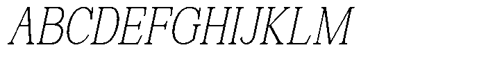 News Heritages Light Slanted Condensed Font UPPERCASE