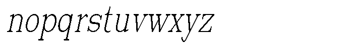 News Heritages Light Slanted Condensed Font LOWERCASE
