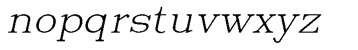 News Heritages Light Slanted Expanded Font LOWERCASE