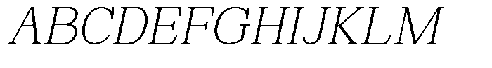 News Heritages Light Slanted Font UPPERCASE