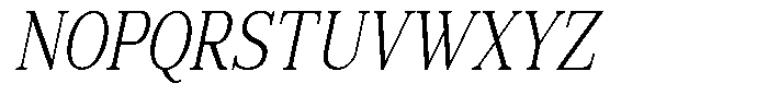 News Heritages Medium Slanted Condensed Font UPPERCASE