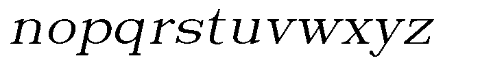 News Heritages Medium Slanted Expanded Font LOWERCASE