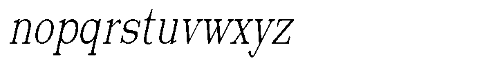 News Heritages Slanted Condensed Font LOWERCASE