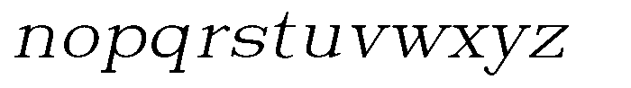News Heritages Slanted Expanded Font LOWERCASE