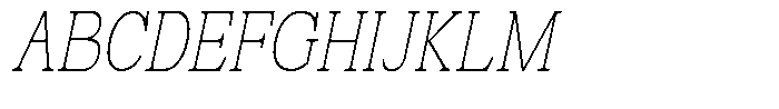 News Heritages Thin Slanted Condensed Font UPPERCASE