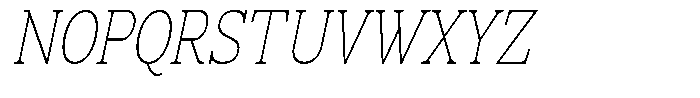 News Heritages Thin Slanted Condensed Font UPPERCASE