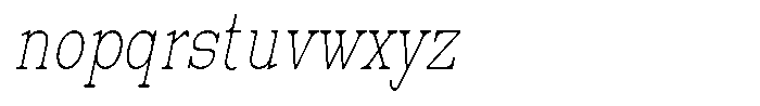 News Heritages Thin Slanted Condensed Font LOWERCASE