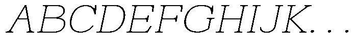 News Heritages Thin Slanted Expanded Font UPPERCASE
