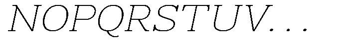 News Heritages Thin Slanted Expanded Font UPPERCASE