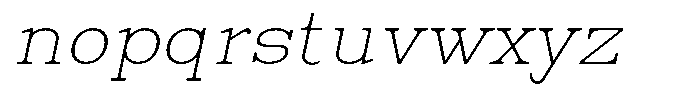 News Heritages Thin Slanted Expanded Font LOWERCASE