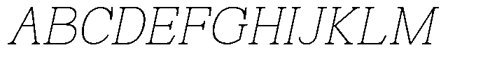 News Heritages Thin Slanted Font UPPERCASE