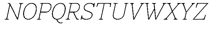 News Heritages Thin Slanted Font UPPERCASE