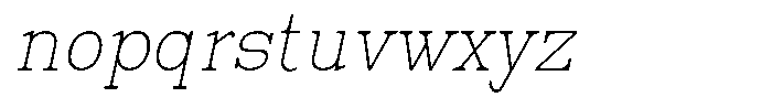 News Heritages Thin Slanted Font LOWERCASE
