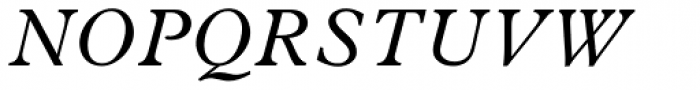 News Plantin Italic Font UPPERCASE