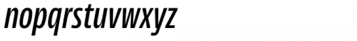 News Sans Compressed Semibold Comp Italic Font LOWERCASE