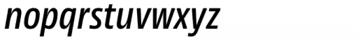 News Sans Condensed Semibold Condensed Italic Font LOWERCASE