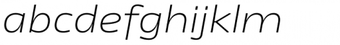 News Sans Extended Extralight Italic Font LOWERCASE