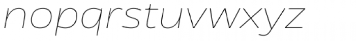 News Sans Extended Hairline Italic Font LOWERCASE