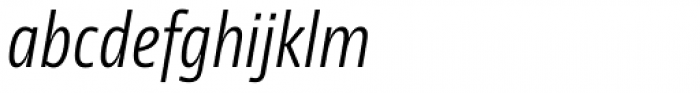 NewsSans Condensed Light Italic Font LOWERCASE