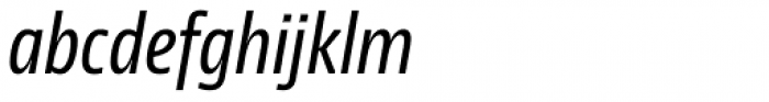 NewsSans Condensed Regular Italic Font LOWERCASE