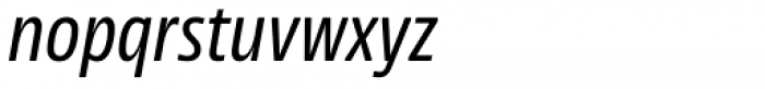 NewsSans Condensed Regular Italic Font LOWERCASE