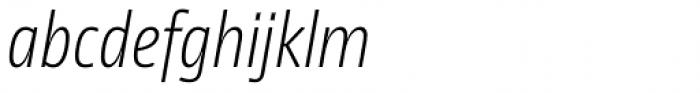 NewsSans Extralight Condensed Italic Font LOWERCASE