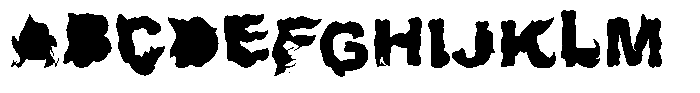 Newsprint Leafs Font UPPERCASE