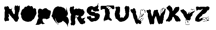 Newsprint Leafs Font UPPERCASE